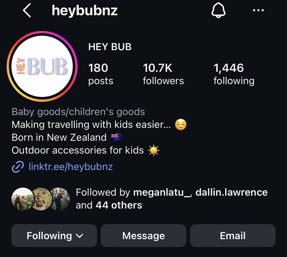 Hey Bub Instagram profile: 10.7K followers, baby and children's goods brand born in New Zealand