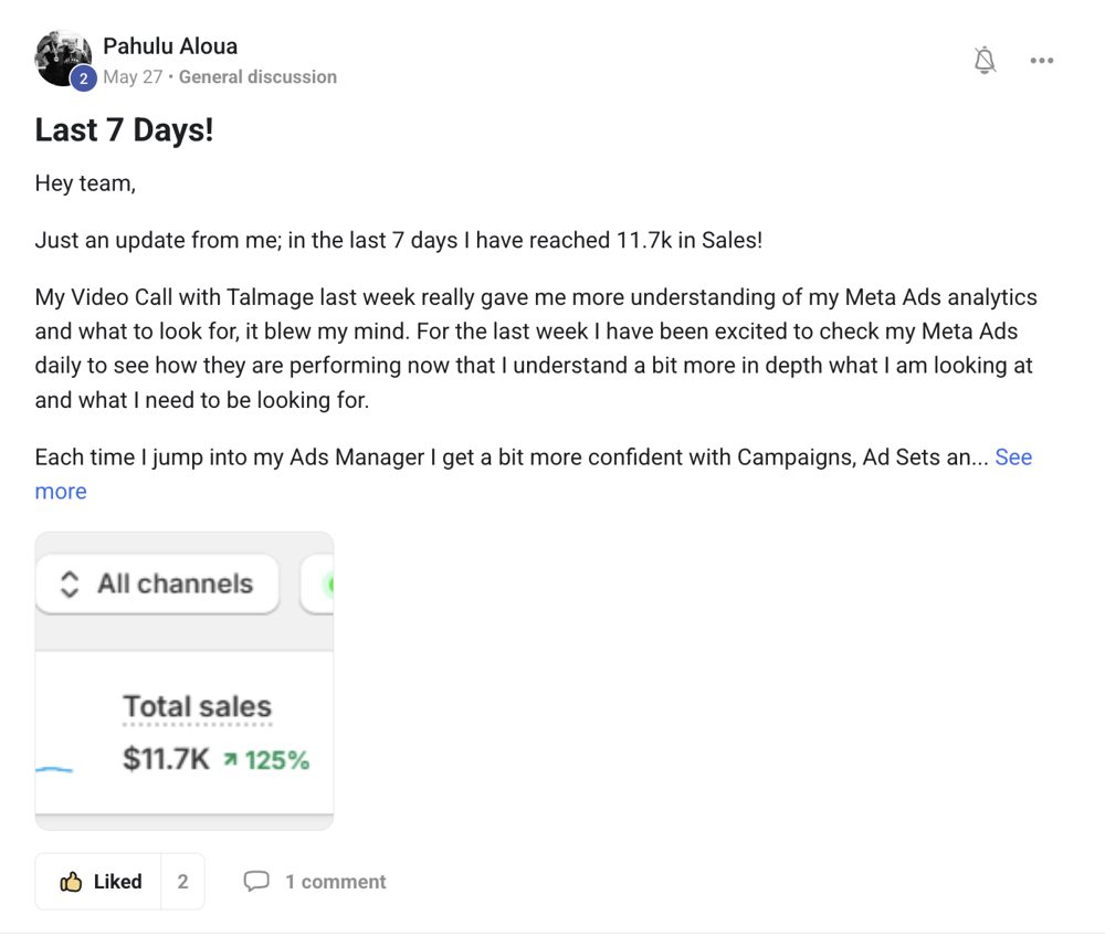 Pahulu Aloua: 11.7k in sales in the last 7 days
